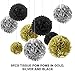 Birthday Decorations, Puchod Birthday Party Decoration Kit 99pcs Happy Birthday Confetti Balloons with Paper Pom Pom Black and Gold for 13th 16th 18th 21st 30th 40th 50th 60th 70th 18th Party Supplies