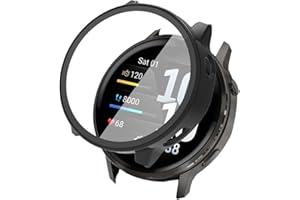 FJIASTB [2 Pack] Case for Garmin Venu 4 45mm with Screen Protector, Rugged PC Cover Built-in Tempered Glass for Garmin Smartw