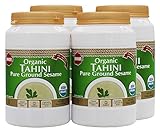 Baron's Kosher USDA Organic Pure Ground Sesame Tahini 16-ounce Jars (Pack of 4)