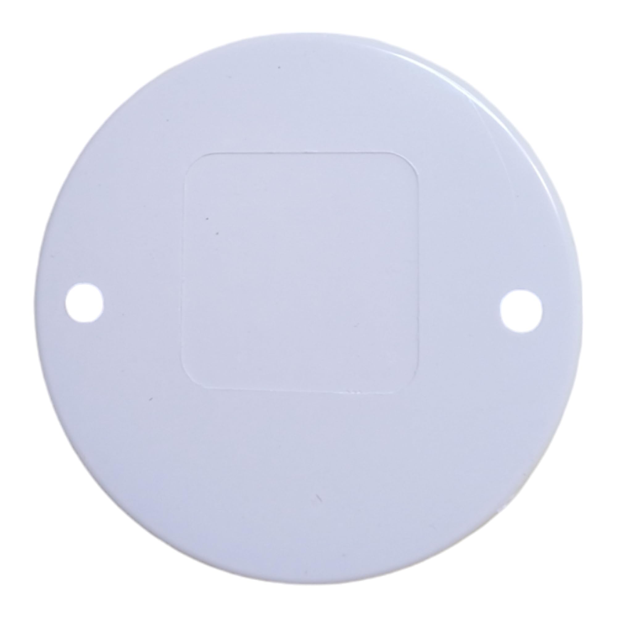 White PVC Round Circular Box Lids - 65mm DIA - Fits 20mm & 25mm Conduit Boxes (Pack of 10)
