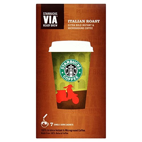 Starbucks Via Italian Road Ready Brew Instant Coffee, 12 Sachets, Dark