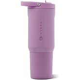 HydroJug Sport 20 oz Insulated Stainless Steel Water Bottle, Pixie | Triple wall insulated, circular flip straw, leak-resistant, swivel handle, removable rubber boot, BPA-free, dishwasher safe