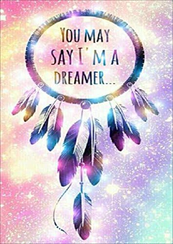 Full Drill Diamond Painting Kits - PigBoss 5D Diamond Painting Mosaic DIY Needlework Dream-catcher Diamond Painting Cross Stitch Embroidery for Adult Home Decor Gift (11.8 x 15.7 inch)
