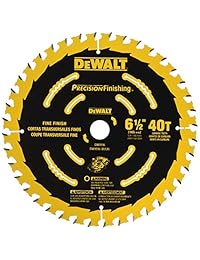 Hoja de corte de precisión Dewat DW9196 6-1 2 pulgadas, acabado de precisión 40T.