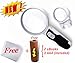 The Magnifying Glass with Light 16X+5X Lens by ProMagnifier (Bonus Cleaning Cloth + 3AAA Batteries R03 + 2 eBooks) Best Magnifying Glass for Reading, Senior, Adults & Kids