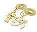 Eye of Horus and Horus Eye Ankh Pendant Set with 24