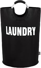 DOKEHOM 160L XX-Large Collapsible Laundry Basket Black XXL view 9