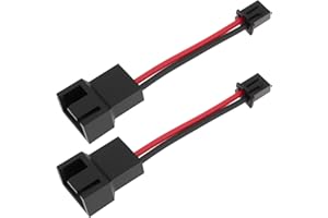 YINETTECH 2Pcs JST XH 2.54mm 2-Pin to 4-Pin Fan Adapter Cable Suitable for GPU Processor GPU RAM (4cm)
