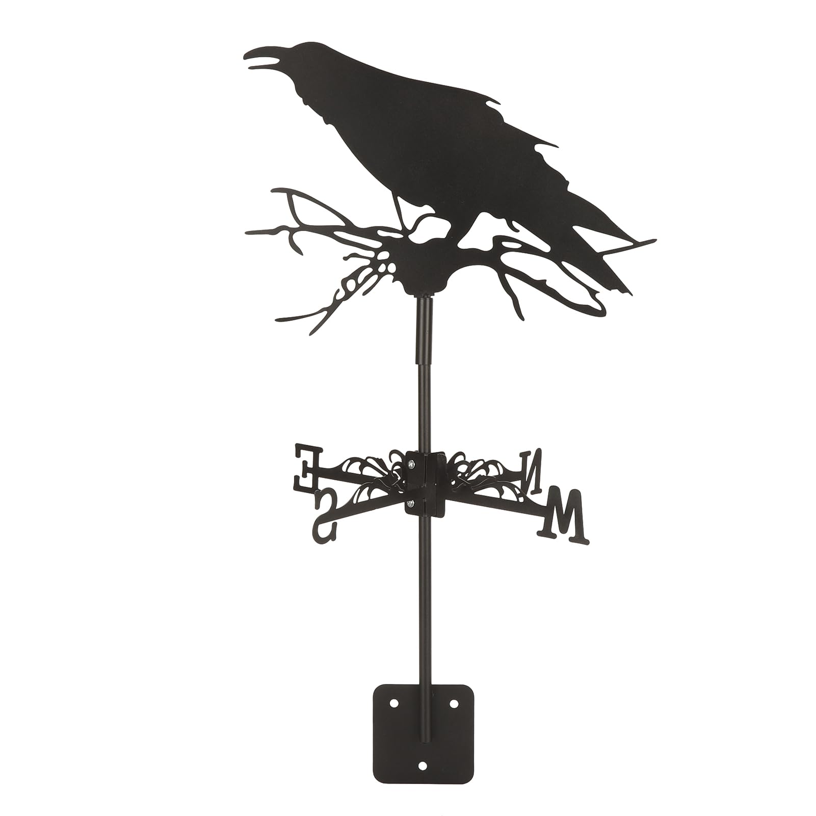 Weather Vane For The Garden, Crow Weathervane,Wind Direction Tracking, Resistant Decorative Metal Weathervane, Weather Vanes For Sheds Wind Vane Anti-Rust for Roof