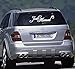 ACCENTORY Just Married Car Paper Window Sticker Window Cling White Decal Sticker for Wedding Day Car Back Window Mirror