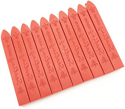 PETMALL 10PCS Vintage sealing Glue Gun Sealing Wax Wax sticks Wax seal supplies Assorted colors (Red) Q523