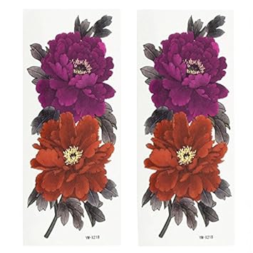 Amazoncom Motif Fleur épaule Autocollant Tatouages