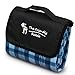Picnic Beach Blanket in Fleece - Soft, Water Resistant Rug with Carrying Strap, by The Friendly Swede