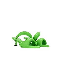 JW PEI Women's Sara Mule Heeled Sandals - Neon Green