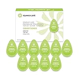 Squeeze Pod Travel Conditioner - 10 Single Use Pods - Leak Proof, TSA Approved Travel Size Toiletries Made with Natural Ingredients - Best for Airline Traveling, Camping, Hiking, and Gym Bags (VC05)