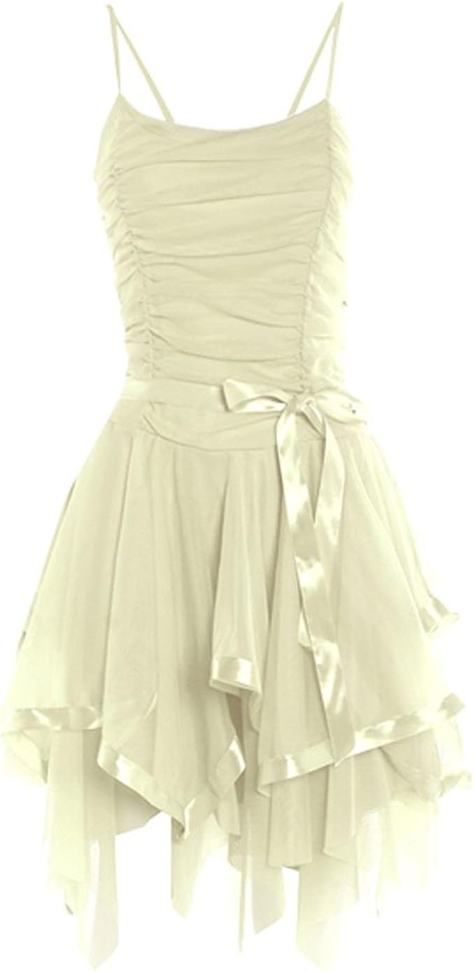 Strappy Prom Evening Cocktail Party Dress Cream 12 Amazon.co.uk Clothing