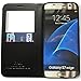 Galaxy S7 Edge Case,Window View With Invisible Magnetic Closure Flip Leather Cover Folio Case Stand Credit Card Holder Slot for Samsung Galaxy S7 Edge (Black)