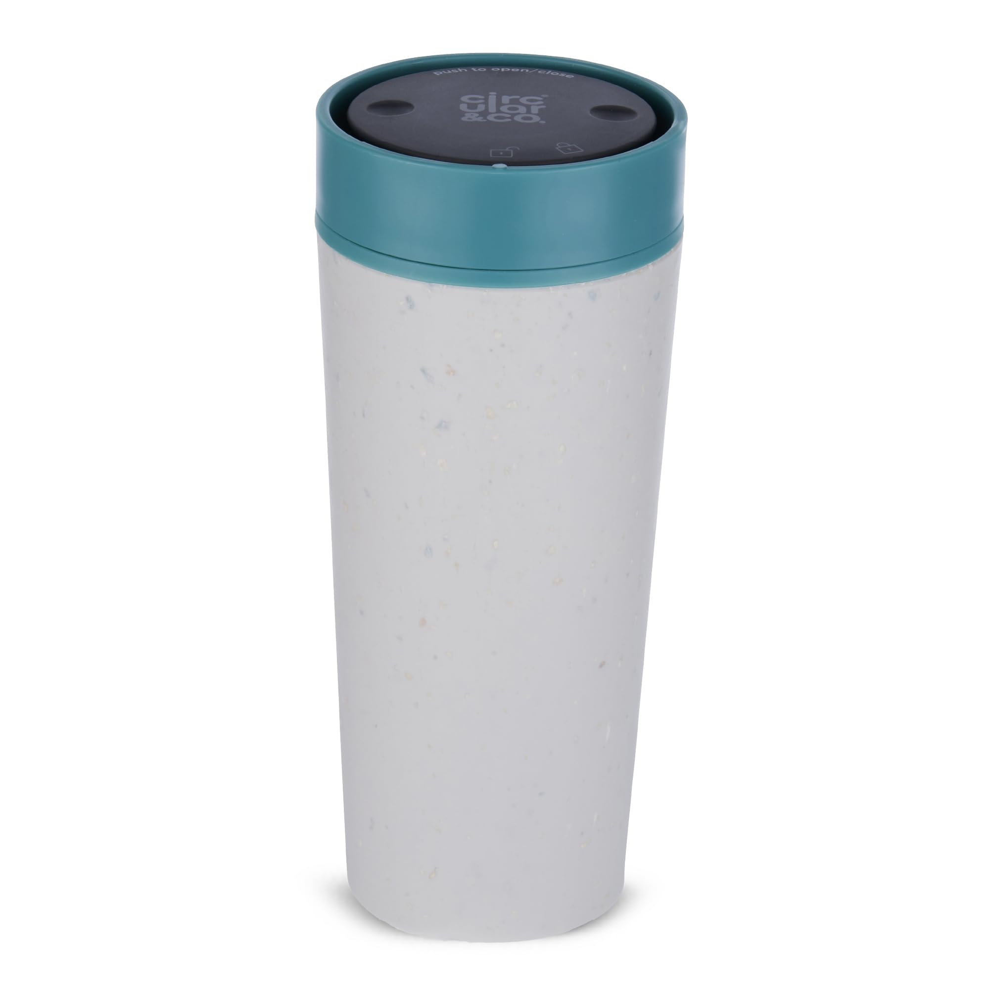 Circular&Co (Previous Generation, Pre 2026) Reusable Coffee Cup - 16oz/454ml - 100% Leakproof & Lockable - Push Top, 360 Drinking - Recyclable - BPA Free, Dishwasher Safe
