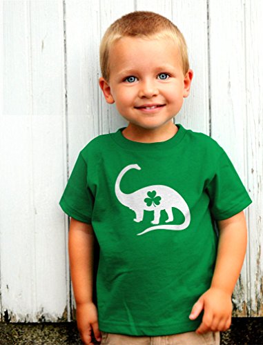 Irish Dinosaur Clover St. Patrick's Day Gift Toddler/Infant Kids T-Shirt 5/6 Green