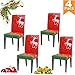 CATSAYS Stretch Chair Covers Christmas Removable Washable Dining Room Chair Protector Slipcovers 4PCS Christmas Home Decor Holiday Seat Cover (B)