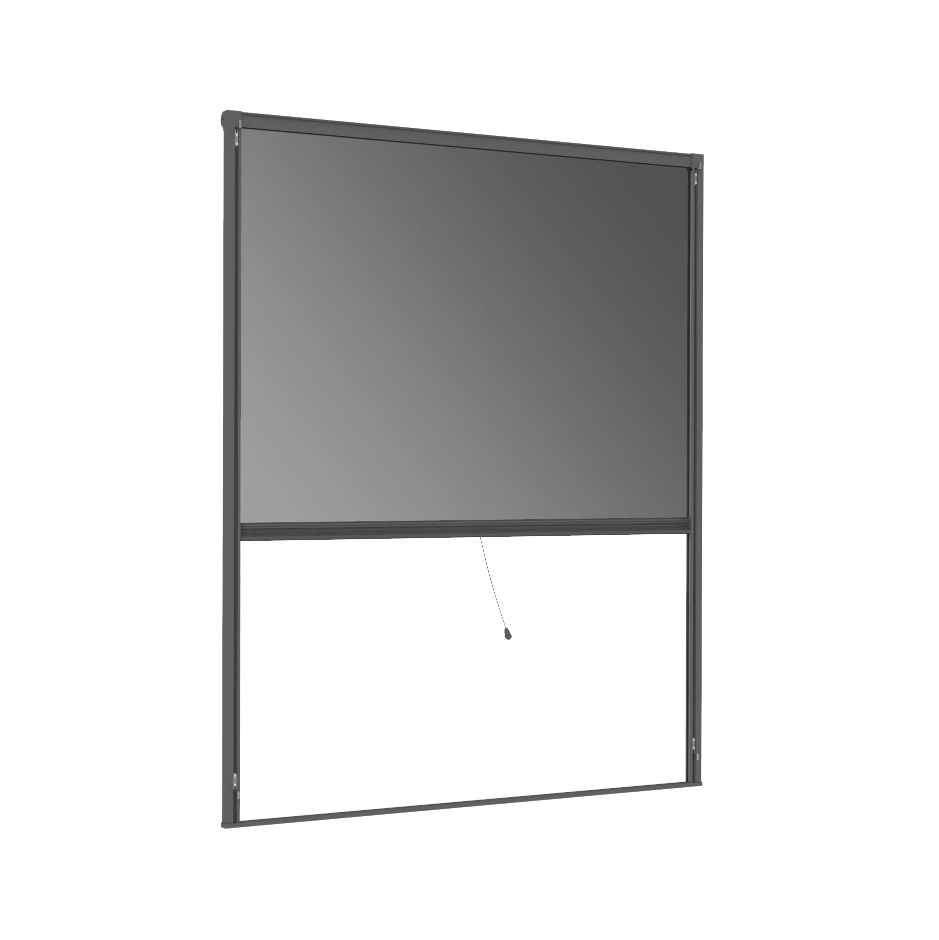 Windhager Cool Sun Protection Roller Blind Window for Hanging, Fly Screen Aluminium Frame, Heat Protection Window, Mosquito Protection, Self-Assembly Kit, 100 x 160 cm, Anthracite