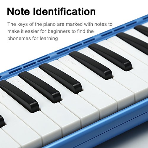 Lujex 32-Key Melodica,Entry Level Melodica Piano Portable Standard Tone Musical Education Instrument for 2+Years Old Kids/Beginner Gift with a Carrying Bag (Blue) - Thumbnail 4