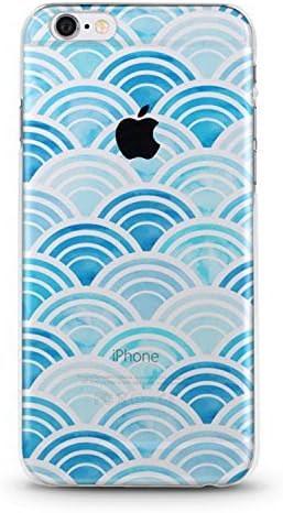 iPhone 6S / 6 Slim Protective Soft Flexi Crystal Clear Case (Blue Fan)