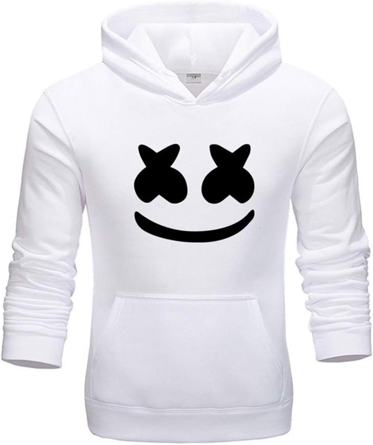 DJ Marshmellow Costume - Hoodie, Unisex Sweater Smile Happy Face 3D Print Hoodie