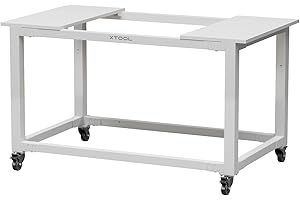 xTool Mobile Work Stand for xTool P3 80W CO2 Laser Cutter, Heavy-Duty Steel Frame, Superior Stability for Easy Move
