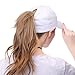 Womens Ponytail Baseball Hat Messy High Buns Ponycap Plain Unconstructed Cotton Dad Hat Adjustable Cap Hat for Girls