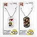 2 Despicable Me Minions 18-inch Dog Tag Necklace (2 Different Designs)
