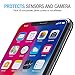 FlexGear iPhone X XS Glass Screen Protector [Coverage Plus] Premium Clear, Tempered, Designed for iPhone X/XS (4-Pack)