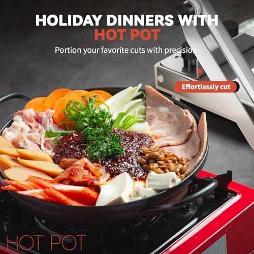 BAOSHISHAN Manual Frozen Meat Slicer, Stainless Steel Meat Cutter Beef