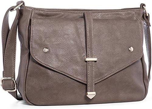 JOYSON Women Handbags PU Leather Shoulder Bag Purse Cross body Bags for Women Dark Chestnut