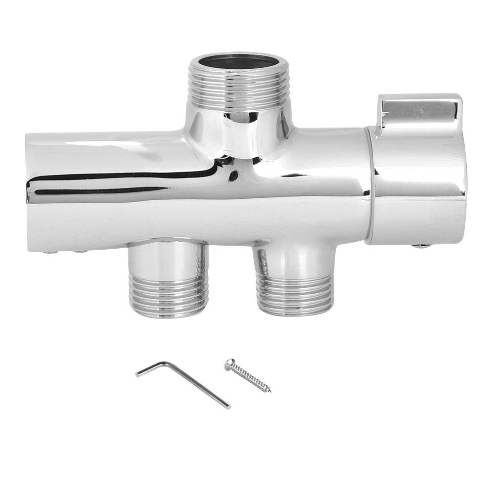 3 Way Shower Diverter Valve, Wall Mounted Shower Valve Diverter Separator Shower Head Splitter for Home Bathroom, G1/2"