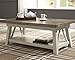 Signature Design by Ashley - Stowbranner Farmhouse Rectangular Cocktail Table, White/Brown