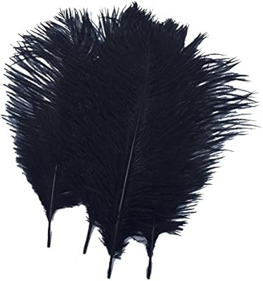 Black Ostrich Feather Craft 12 14 Inch 30 35cm Ostrich Feather