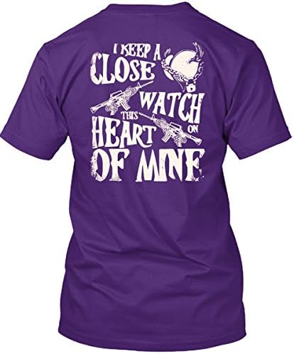Close Watch This Heart Of Mine T Shirt, Being A Veteran T Shirt Unisex (L,Purple)