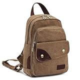 CLELO B495 Vintage Small Canvas Sling Rucksack Backpack Ipad Bag