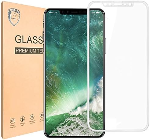 iPhone X Screen Protector, Awakelion 3D Full Coverage Tempered Glass [Grade A from Japan] [9H Hardness] [HD Clear] [Bubble Free] for Apple iPhone X (White)