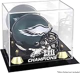 Philadelphia Eagles Super Bowl LII Champions Golden Classic Mini Helmet Logo Display Case - Fanatics Authentic Certified