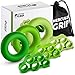 HerculesGrip Hand Grip Strengthener Home Workout Kit - 6 Pack -Grip Ring & Finger Stretcher -3 Resistance Levels - Easy, Medium, Heavy - Increase Strength, Improve Dexterity & Speed Up Recovery