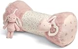 Mamas & Papas Tummy Time Roll Pink Interactive Baby Pillow with Rattle view 2