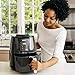 Ninja Air Fryer, 1550-Watt Programmable Base for Air Frying, Roasting, Reheating & Dehydrating with 4-Quart Ceramic Coated Basket (AF101), Black/Gray (Renewed)