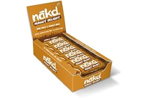 NĀKD. Nakd Bars, Peanut Raw Fruit and Nuts, Gluten Free, Vegan 18 Count