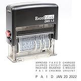 ExcelMark Self-Inking Stock Message Date Stamp – DNS 1.3 (Black Ink)