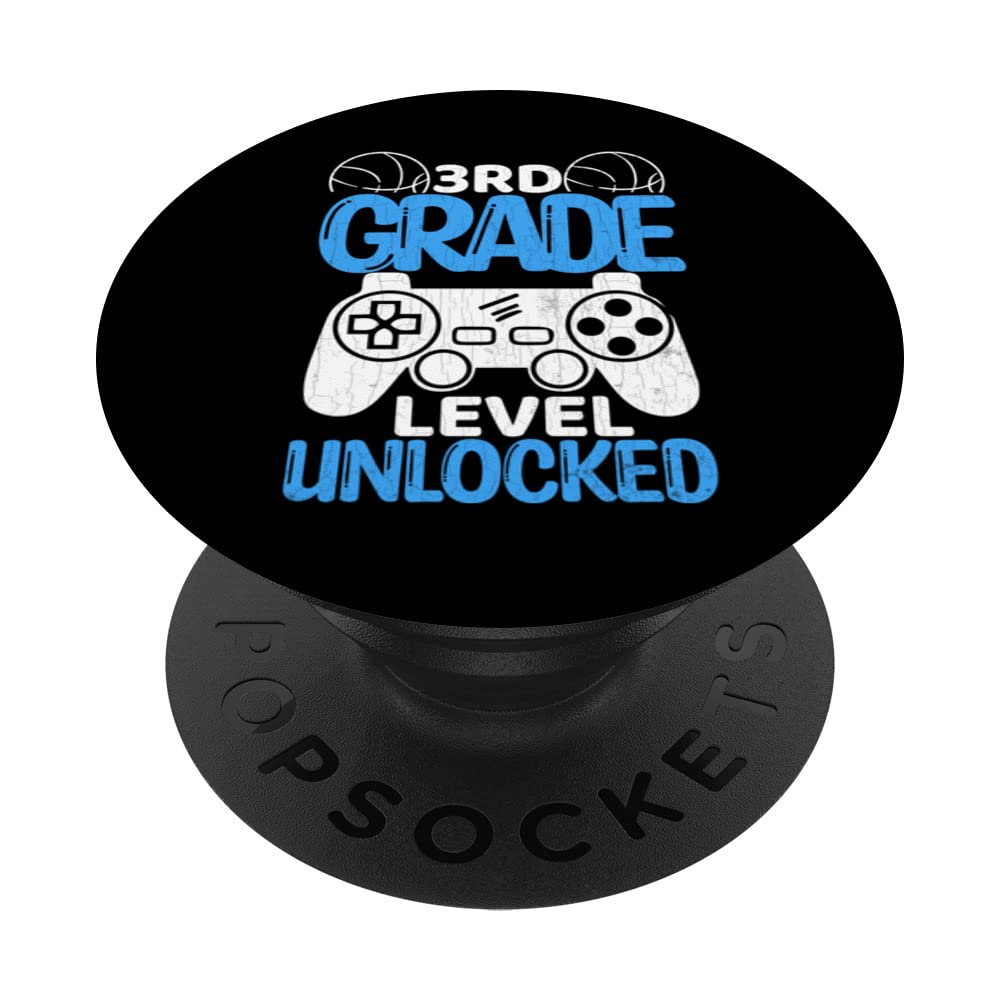 3rd Grade Level Unlocked First Day Back To School Graphic PopSockets Swappable PopGrip