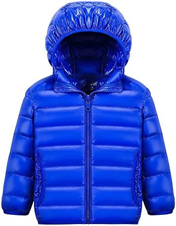 Wxian Unisex Children Lightweight Down Coat Warm Puffer Jacket With Hood