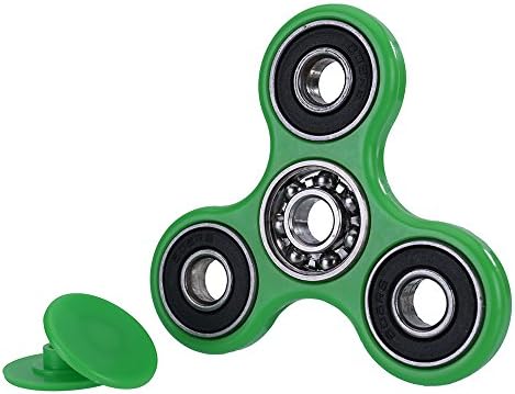 2 min Fidget Finger Spinner Steel Bearing Helps Focusing & Killing Time Hand Toy Best Stress Reducer Relieves ADHD Anxiety (green)