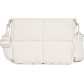 NOL Trendy Lightweight Small Quilted Puffy Crossbody Bag for Women, Waterproof, Removable Strap for Travel, Work & Shopping